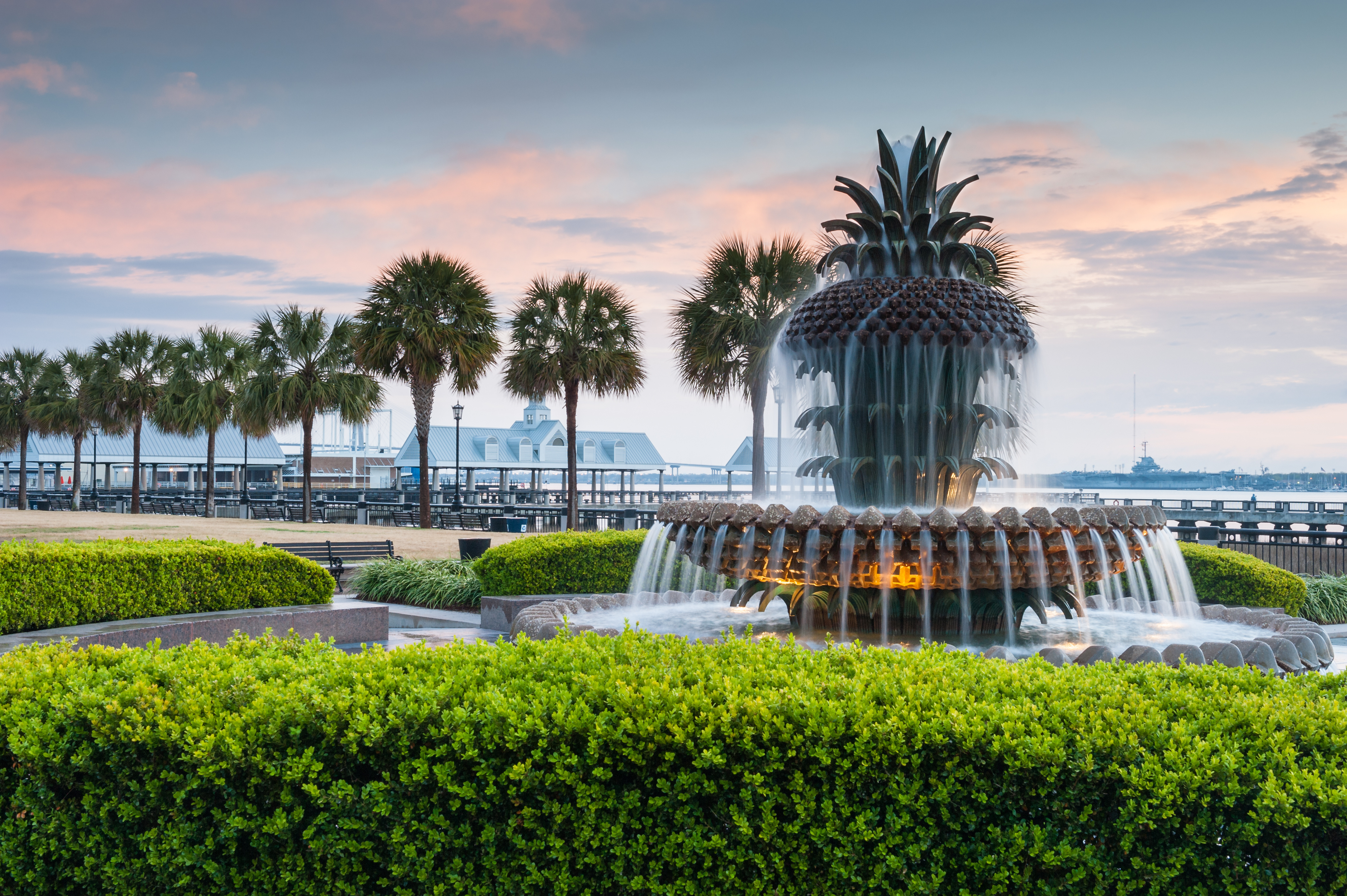 Pineapple Fountain Charleston South Carolina Waterfront Park